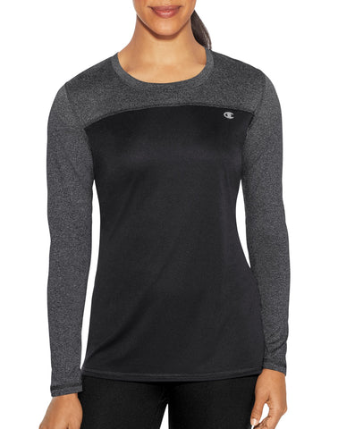 Champion Womens C Vapor Heather Long Sleeve Tee