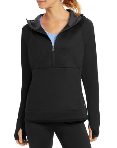 Champion Womens Premium Tech Fleece 1/2 Zip Hoodie