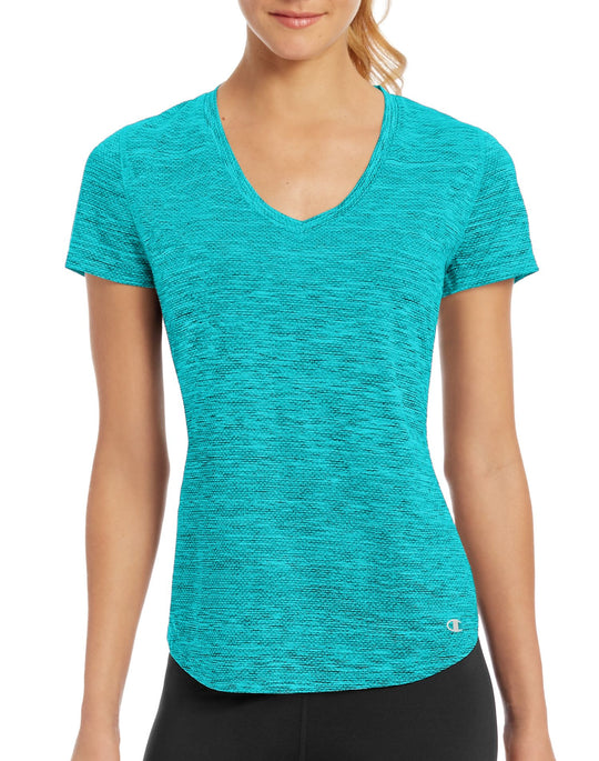 Champion Womens C Vapor Dash Stripe Short Sleeve Tee