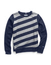 Champion Womens Heritage Fleece Asymmetrical Stripe Crew
