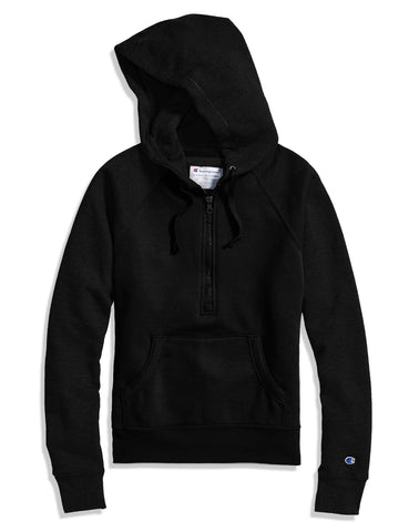 Champion Womens Powerblend Fleece Half Zip Hoodie