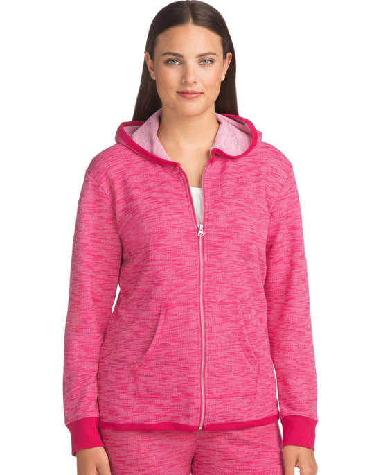 Hanes Women`s French Terry High Low Zip Hoodie