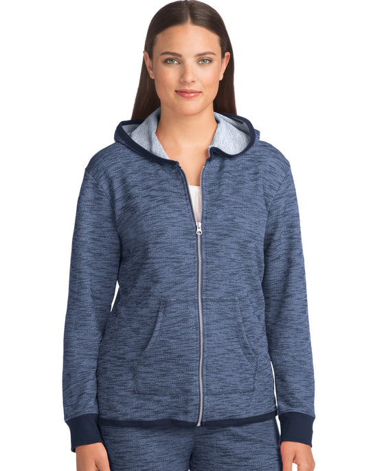 Hanes Women`s French Terry High Low Zip Hoodie