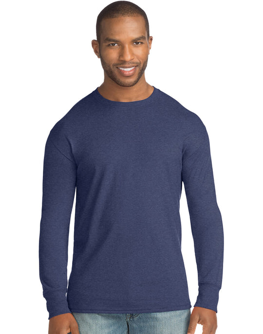 Hanes Mens X-Temp w/Fresh IQ Crewneck Long Sleeve Fashion T-Shirt