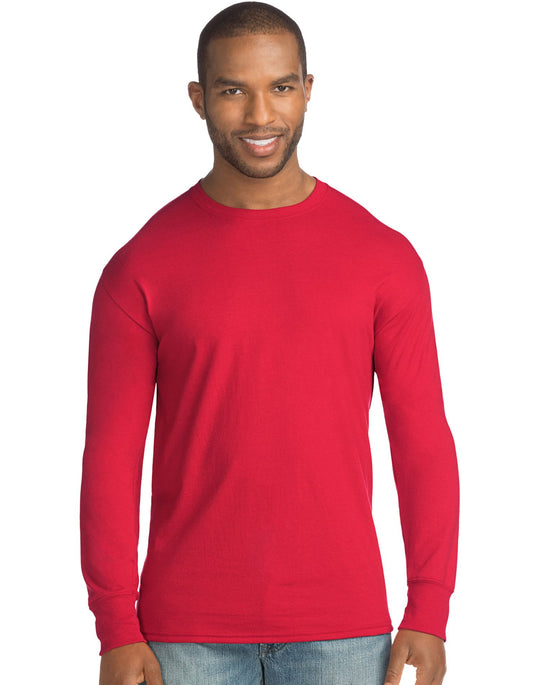Hanes Mens X-Temp w/Fresh IQ Crewneck Long Sleeve Fashion T-Shirt