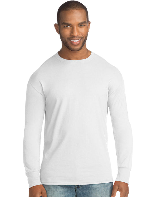 Hanes Mens X-Temp w/Fresh IQ Crewneck Long Sleeve Fashion T-Shirt