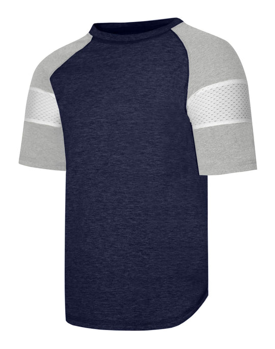 Hanes Boy`s X-Temp Short Sleeve Jersey Raglan Tee