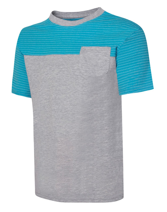 Hanes Boy`s X-Temp Colorblocked Short Sleeve Pocket Tee