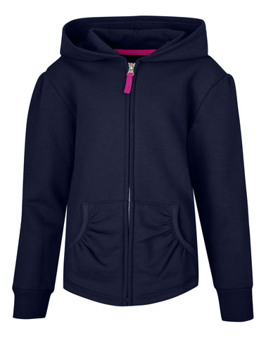 Hanes Girls` Full-Zip Hooded Sweatshirt