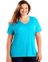 Just My Size Womens Cool DRI Short-Sleeve V-Neck Tee