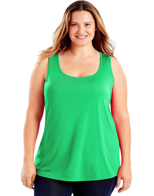 Just My Size Womens Cool DRI Scoop-Neck Tank Top