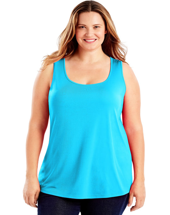 Just My Size Womens Cool DRI Scoop-Neck Tank Top