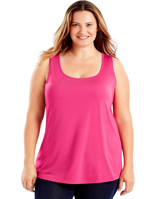 Just My Size Womens Cool DRI Scoop-Neck Tank Top
