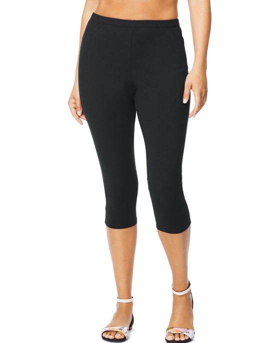 Just My Size Womens Stretch Cotton Jersey Capri Leggings