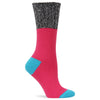 Hot Sox Womens Color Block Marl Cuff Boot Sock