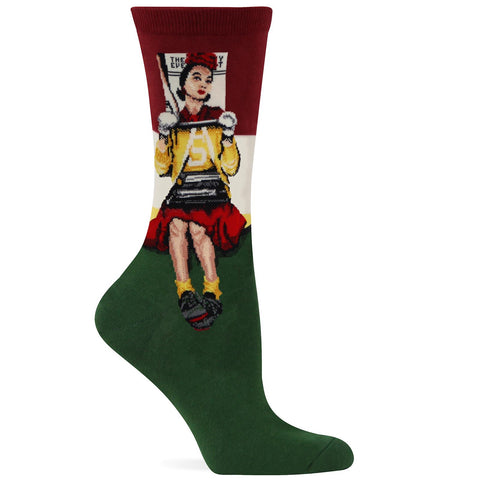 Hot Sox Womens Norman Rockwell Cover Girl Sock