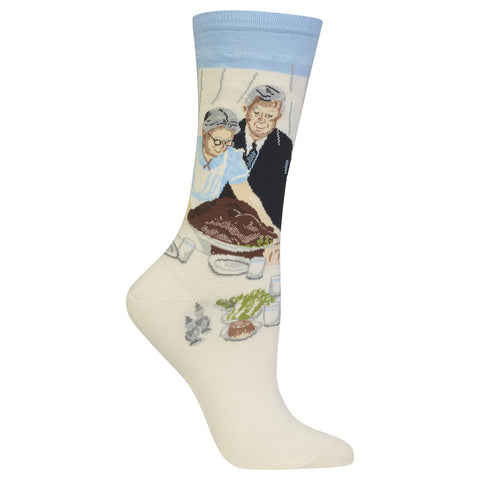 Hot Sox Womens Norman Rockwell Freedom From Want Sock
