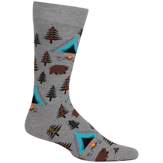 Hot Sox Mens Bear Tent Socks