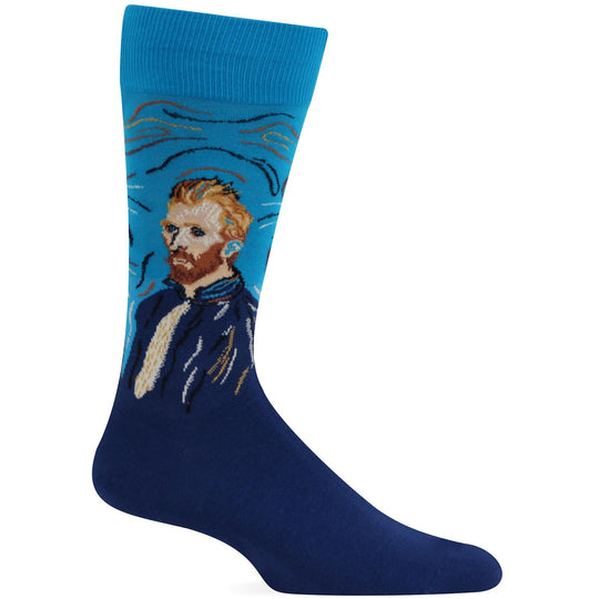 Hot Sox Mens Artist Series Van Gogh Self Portrait Sock