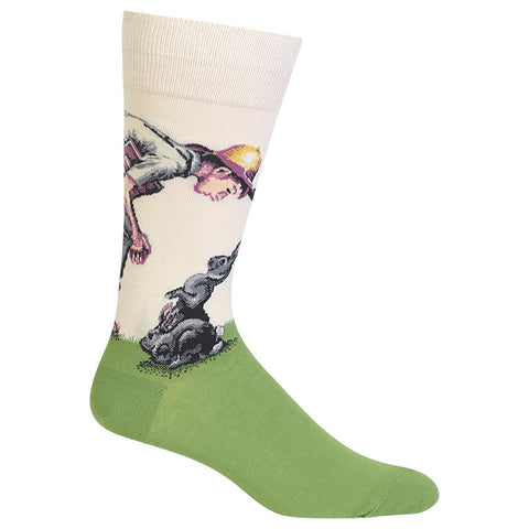 Hot Sox Mens Norman Rockwell Springtime Sock