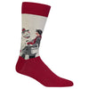 Hot Sox Mens Norman Rockwell Gramps and the Snowman Sock