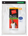 Hanes Men's TAGLESS ComfortSoft White A-Shirt 5 Pack