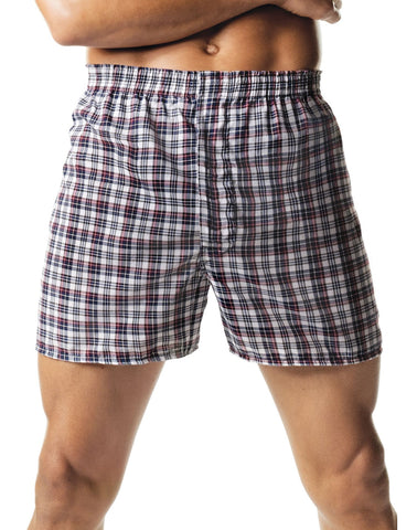 Hanes Mens Red Label Tartan Boxers 2 Pack