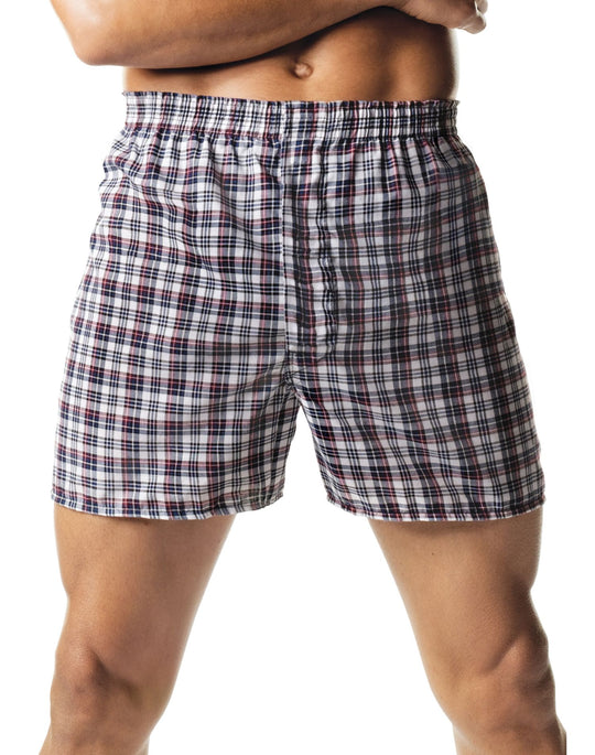 Hanes Mens Red Label Tartan Boxers 2 Pack