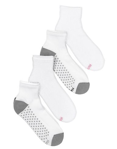 Hanes Women's 4 Pack Fit Comfort Collection Ankle Sock