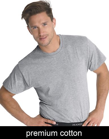 Hanes Classics Men's Traditional Fit ComfortSoft Dyed Crewneck TAGLESS Undershirt 3-Pack 7873B3