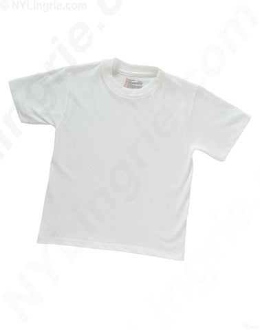 Hanes Toddler Boy's Red Label White Crew Neck T-shirts 3 Pack