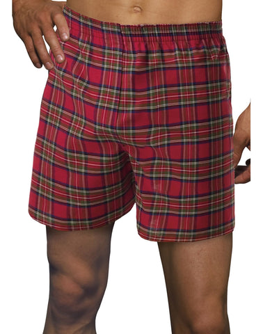 Hanes Classics BIG Men's Tartan Boxers with Comfort Flex Waistband 2-Pack