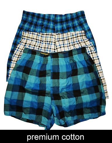 Hanes Men`s Ultimate Fashion Boxer Assorted Blues 3-Pack