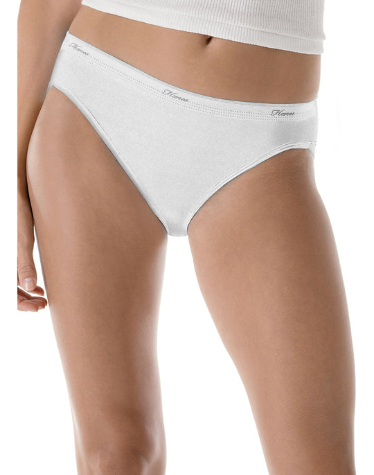 Hanes Women's No Ride Up Cotton Bikini 6-Pack