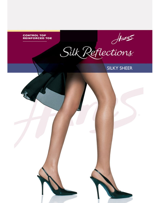 Hanes Silk Reflections Control Top, Reinforced Toe Pantyhose 1 Pair