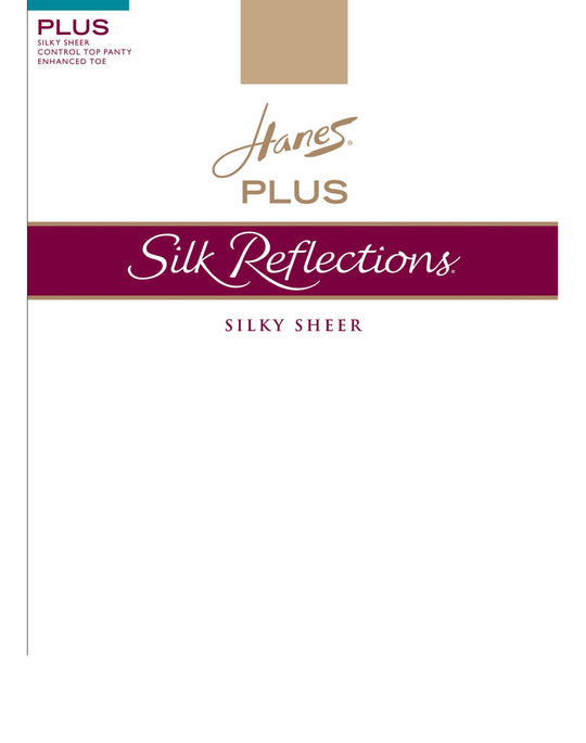 Hanes Silk Reflections Plus Control Top, Enhanced Toe Pantyhose 1 Pair Pack