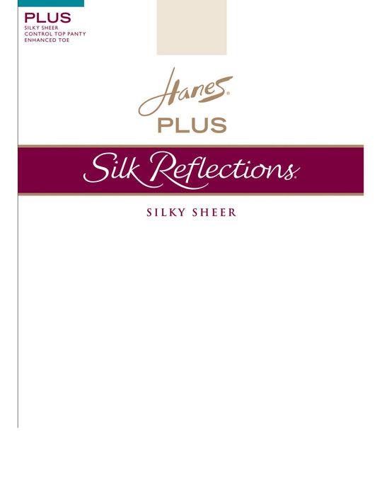Hanes Silk Reflections Plus Control Top, Enhanced Toe Pantyhose 1 Pair Pack