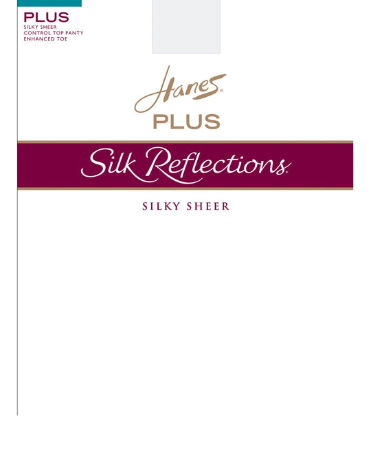 Hanes Silk Reflections Plus Control Top, Enhanced Toe Pantyhose 1 Pair Pack