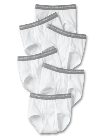 Hanes Toddlers Red Label White Brief 6 Pack