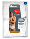 Hanes Classics White Briefs 6 Pack