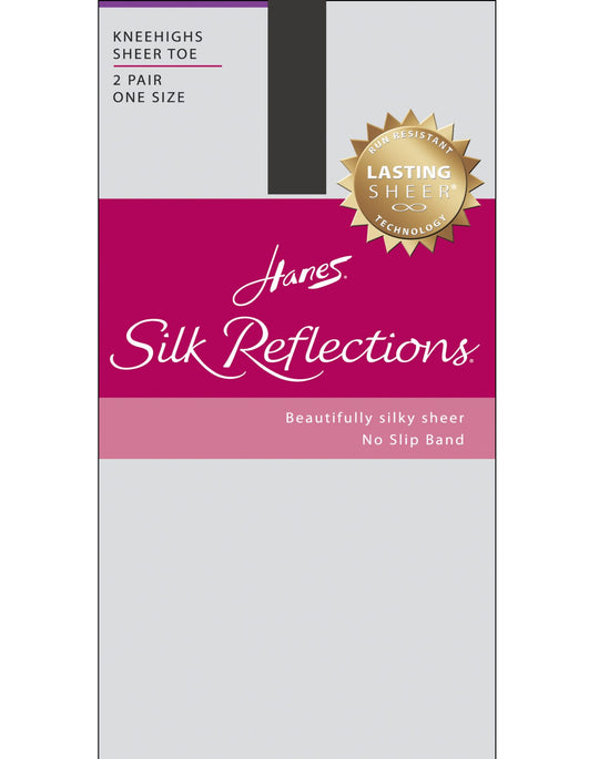 Hanes Silk Reflections Silky Sheer Knee Highs 1 Pair Pack