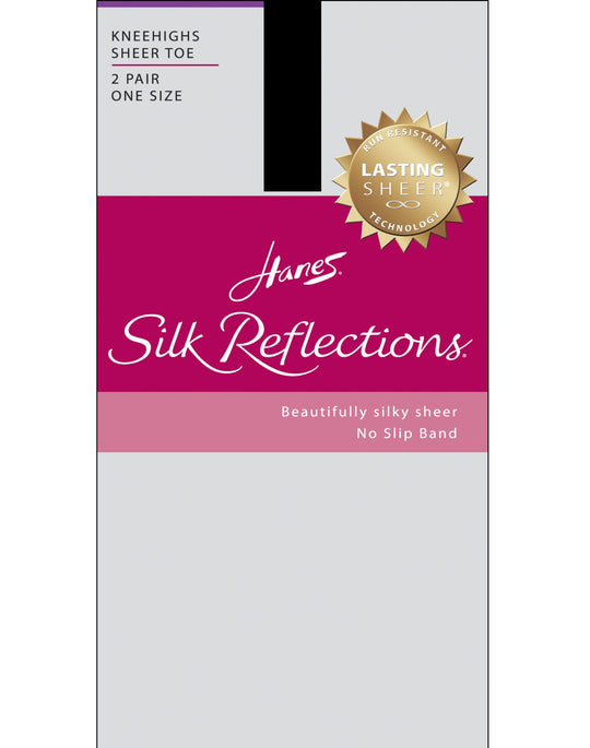 Hanes Silk Reflections Silky Sheer Knee Highs 1 Pair Pack