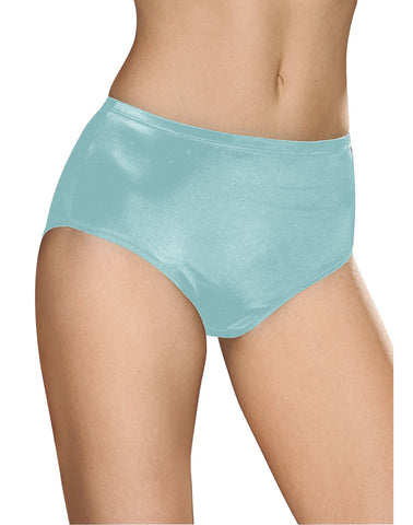 Hanes Women's Body Creations ComfortSoft Stretch Nylon Satin Briefs 3 Pack