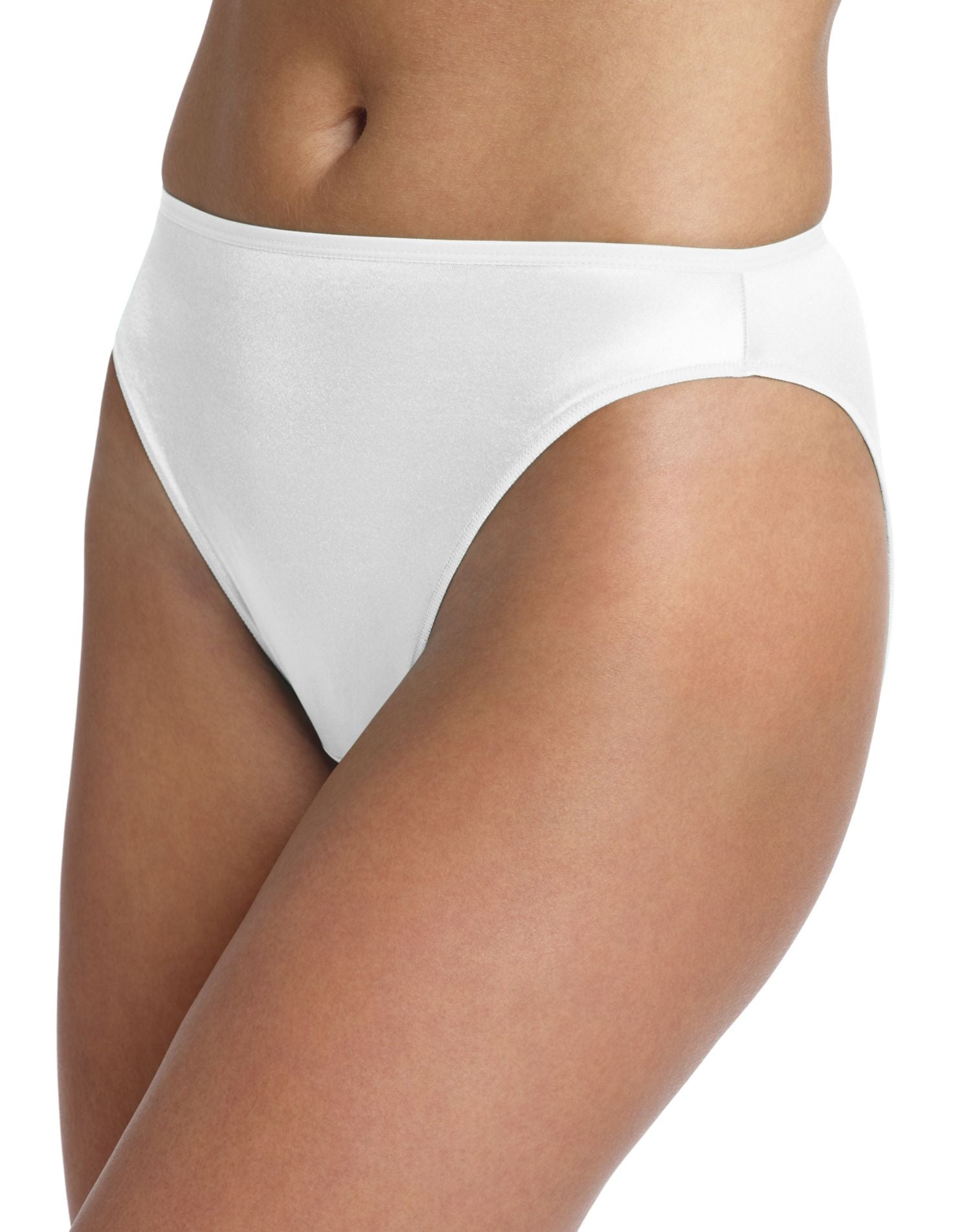 43S3AS - Hanes Women's Body Creations ComfortSoft Stretch Nylon Hi-Cut  Panties 3 Pack