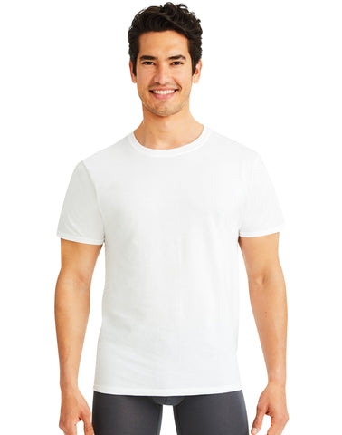 Hanes Men's ComfortSoft® White Crewneck Undershirt 10-Pack