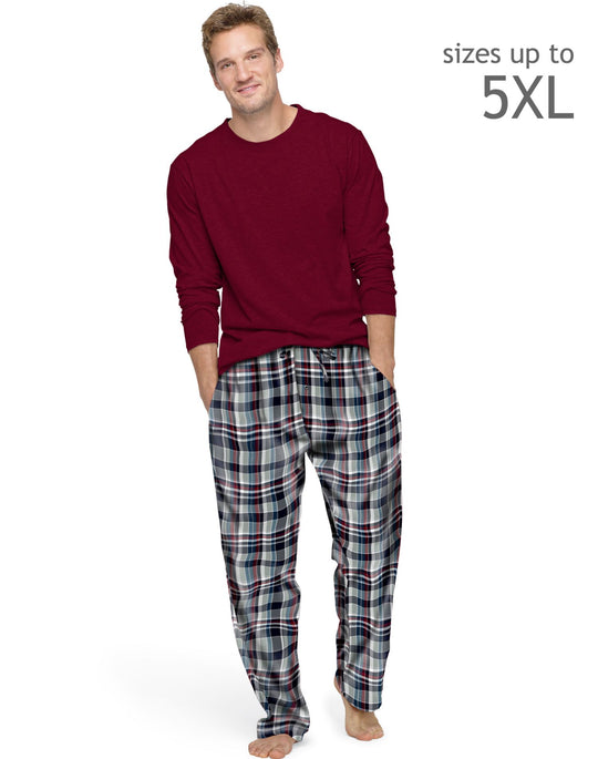 Hanes Men's Flannel Sleep Set