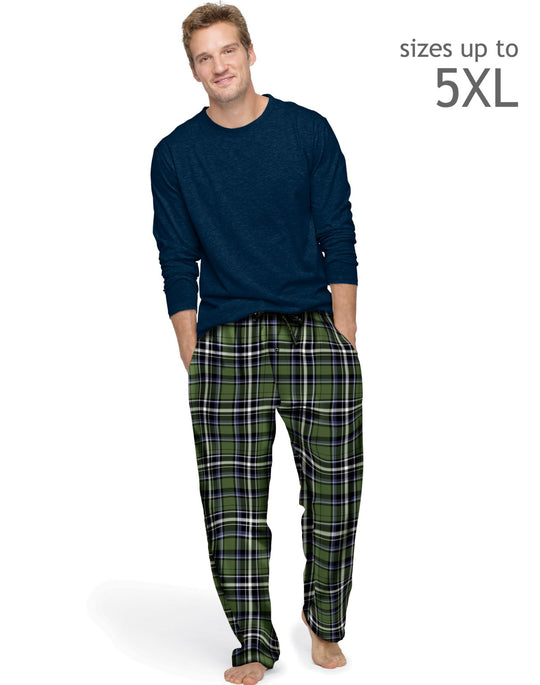 Hanes Men's Flannel Sleep Set