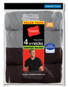 Hanes Men's Dyed ComfortSoft TAGLESS V-Neck Undershirt 4-Pack