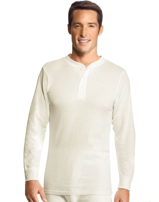 Hanes Men's Thermal Henley