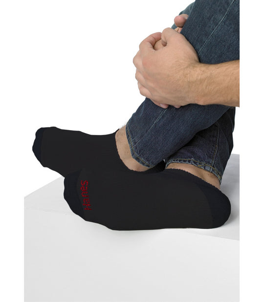 Hanes Men's Cushion No Show Socks Black 6 Pairs